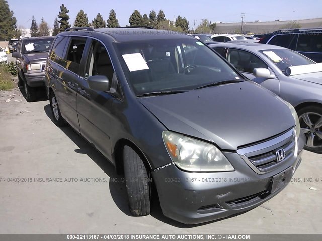 5FNRL38707B430981 - 2007 HONDA ODYSSEY EXL GRAY photo 1