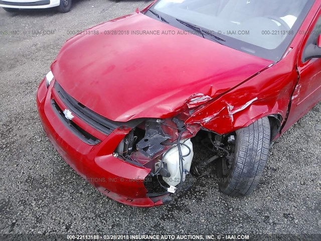 1G1AL55F577116018 - 2007 CHEVROLET COBALT LT RED photo 6