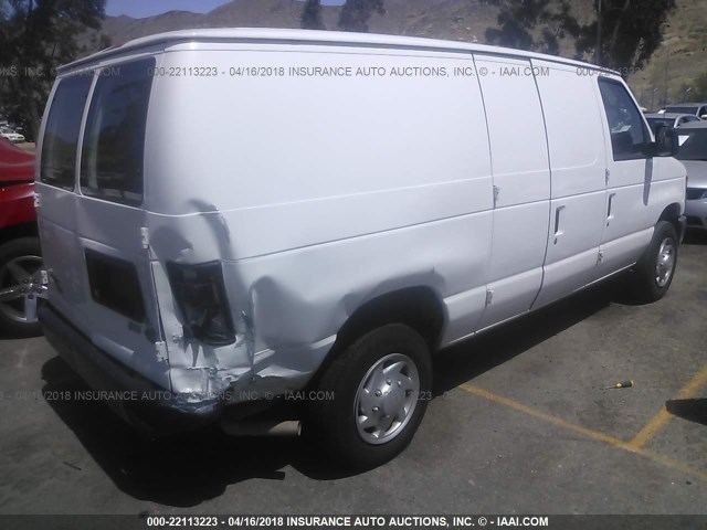 1FTNE1EW0CDA60111 - 2012 FORD ECONOLINE E150 VAN WHITE photo 4