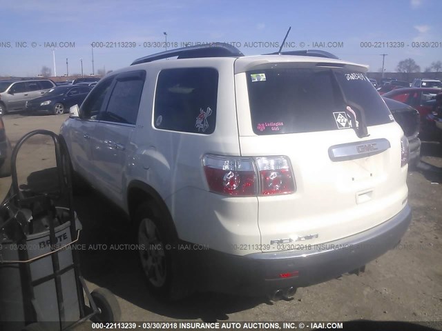 1GKEV33748J225775 - 2008 GMC ACADIA SLT-2 WHITE photo 3