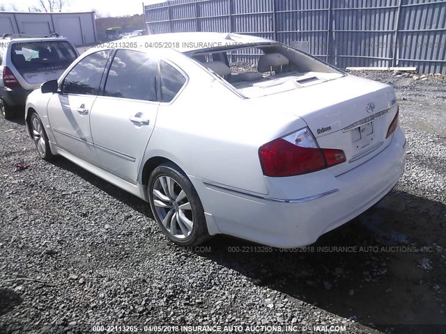 JN1CY0AR7AM960965 - 2010 INFINITI M35 SPORT WHITE photo 3