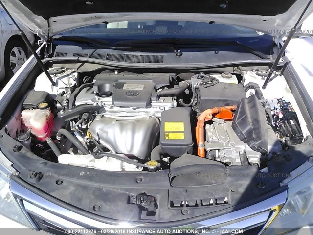4T1BD1FK1CU017491 - 2012 TOYOTA CAMRY HYBRID/LE/XLE 白色 照片 10