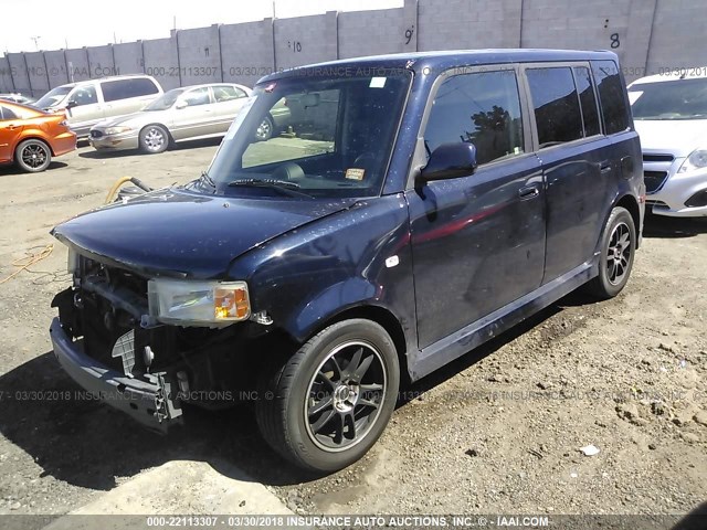 JTLKT324964091275 - 2006 TOYOTA SCION XB BLUE photo 2