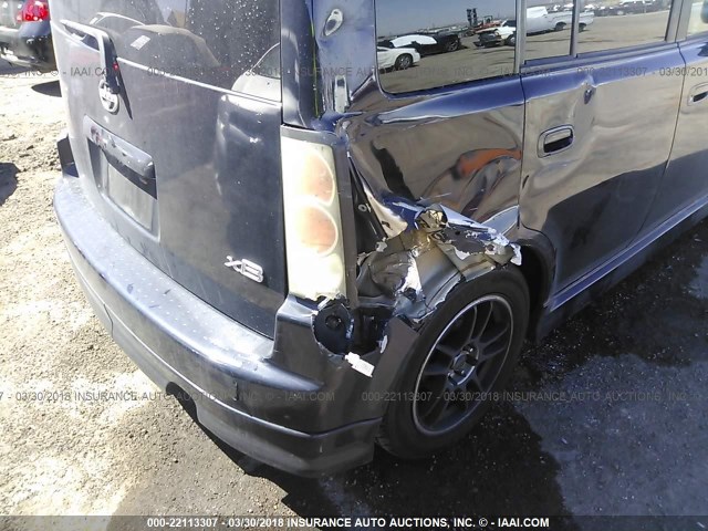 JTLKT324964091275 - 2006 TOYOTA SCION XB BLUE photo 6