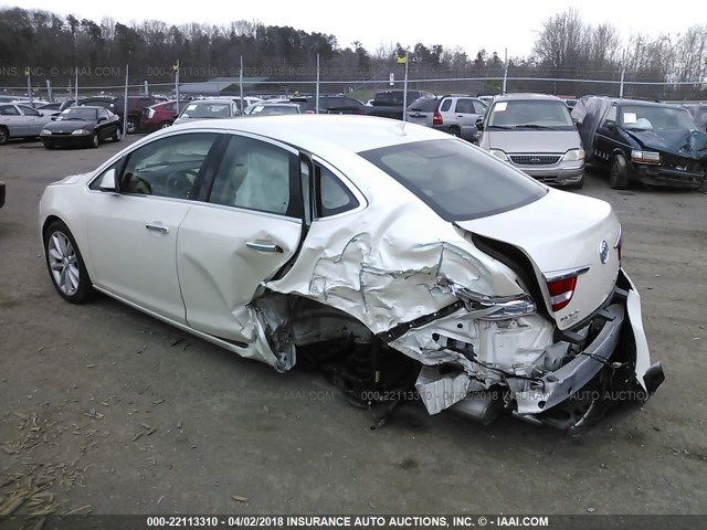 1G4PR5SK5D4150213 - 2013 BUICK VERANO CONVENIENCE WHITE photo 3