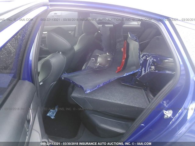 1HGCV1F36JA073988 - 2018 HONDA ACCORD SPORT BLUE photo 8