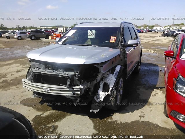 1FM5K7F87GGA79640 - 2016 FORD EXPLORER LIMITED 银色 照片 2