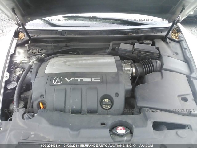 JH4KB166X7C001569 - 2007 ACURA RL ვერცხლისფერი ფოტო 10
