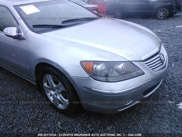 JH4KB166X7C001569 - 2007 ACURA RL ვერცხლისფერი ფოტო 6