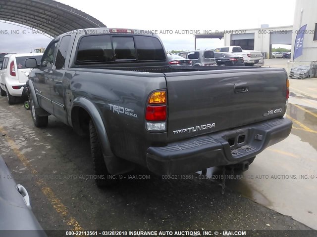 5TBBT48193S403571 - 2003 TOYOTA TUNDRA ACCESS CAB LIMITED GRAY photo 3