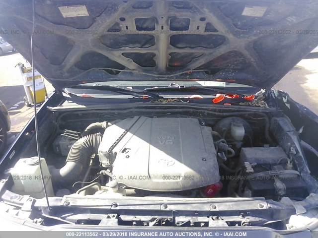 3TMLU42N98M017065 - 2008 TOYOTA TACOMA DOUBLE CAB ლურჯი ფოტო 10