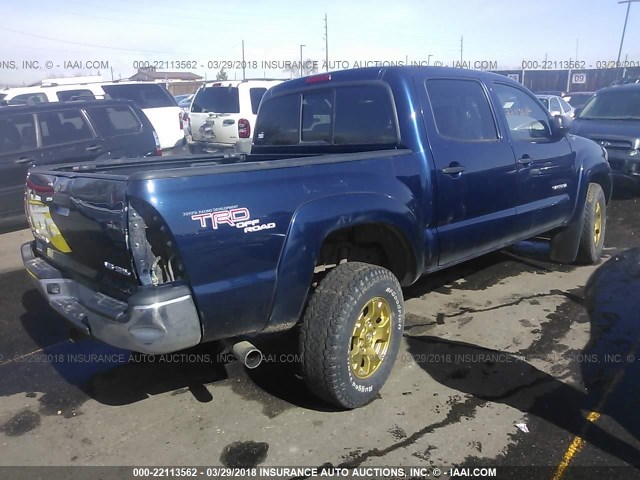 3TMLU42N98M017065 - 2008 TOYOTA TACOMA DOUBLE CAB ლურჯი ფოტო 4