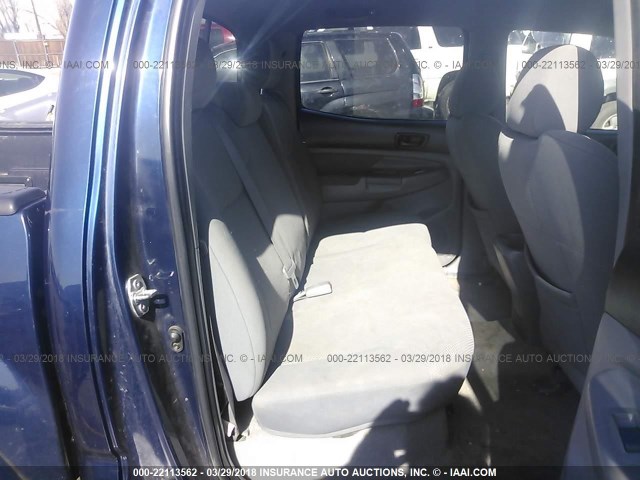 3TMLU42N98M017065 - 2008 TOYOTA TACOMA DOUBLE CAB ლურჯი ფოტო 8