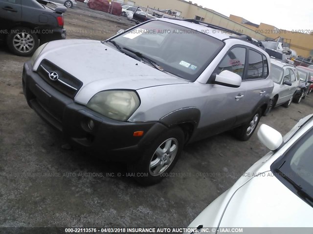 KM8JN12D55U150337 - 2005 HYUNDAI TUCSON GLS/LX SILVER photo 2