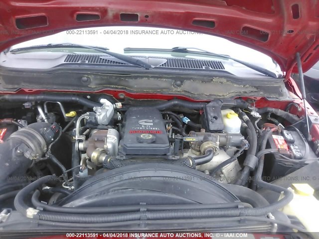 1D7KS28A07J578654 - 2007 DODGE RAM 2500 ST/SLT 红色 照片 10