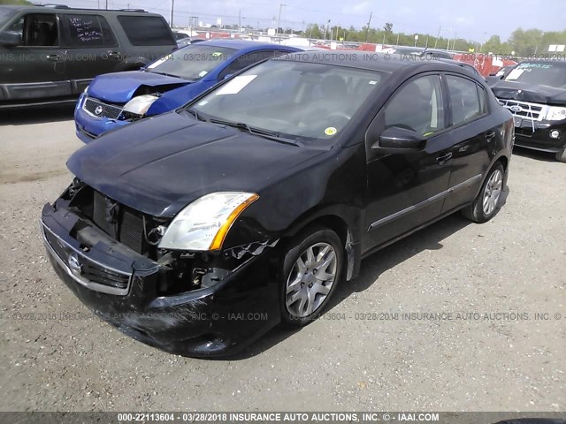 3N1AB6AP3BL695838 - 2011 NISSAN SENTRA 2.0/2.0S/SR/2.0SL BLACK photo 2