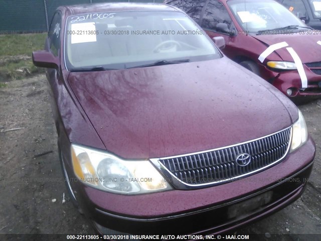 4T1BF28B01U140662 - 2001 TOYOTA AVALON XL/XLS MAROON photo 6