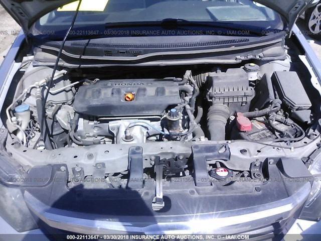 2HGFB2F95CH523313 - 2012 HONDA CIVIC EXL SILVER photo 10