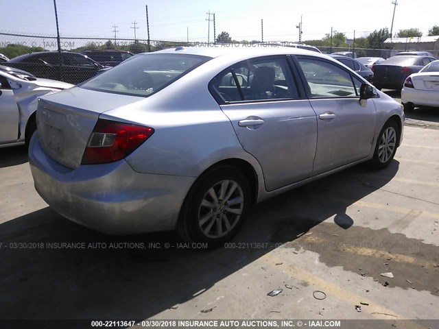 2HGFB2F95CH523313 - 2012 HONDA CIVIC EXL SILVER photo 4