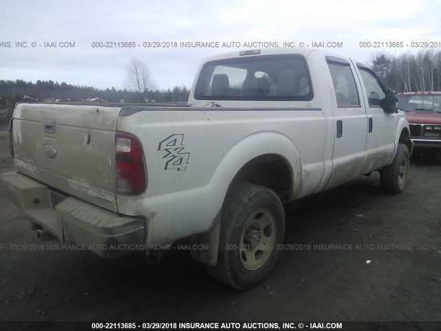 1FT8W3B69DEB68510 - 2013 FORD F350 SUPER DUTY WHITE photo 4