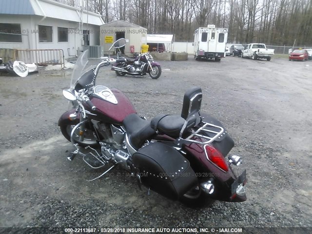 1HFSC52616A308334 - 2006 HONDA VTX1300 R MAROON photo 3