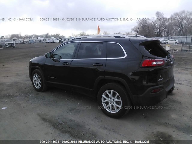 1C4PJMCS0HW631808 - 2017 JEEP CHEROKEE LATITUDE BLACK photo 3