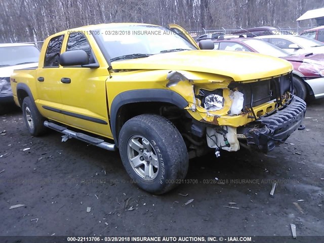 1D7HW78N28S558142 - 2008 DODGE DAKOTA TRX YELLOW photo 1