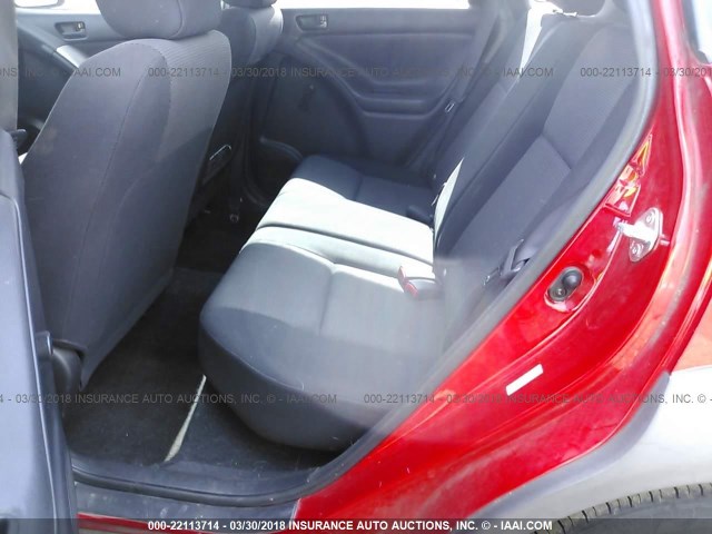 5Y2SL65856Z439023 - 2006 PONTIAC VIBE RED photo 8