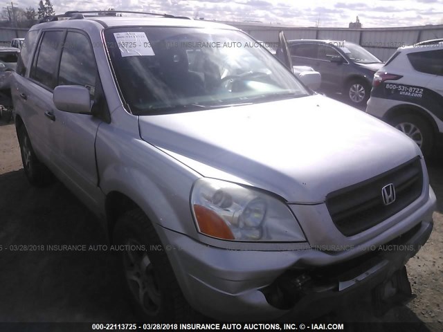 2HKYF18474H599552 - 2004 HONDA PILOT EX SILVER photo 1