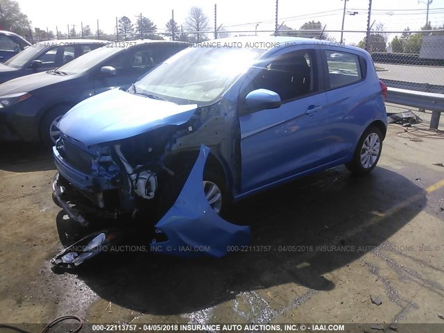 KL8CD6SA1HC704589 - 2017 CHEVROLET SPARK 1LT BLUE photo 2