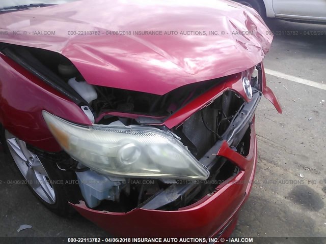 4T1BF3EK1AU113643 - 2010 TOYOTA CAMRY SE/LE/XLE 红色 照片 6