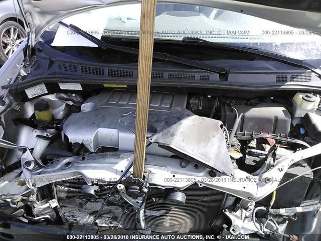 5TDZK23C88S165645 - 2008 TOYOTA SIENNA CE/LE SILVER photo 10