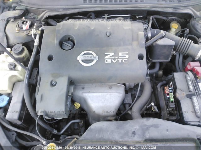 1N4AL11D75C120568 - 2005 NISSAN ALTIMA S/SL SILVER photo 10