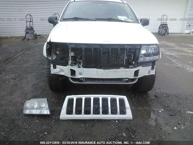 1J4GW48N64C408165 - 2004 JEEP GRAND CHEROKEE LAREDO/COLUMBIA/FREEDOM WHITE photo 6