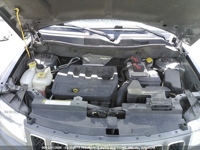 1C4NJDEB3CD537897 - 2012 JEEP COMPASS LATITUDE 银色 照片 10