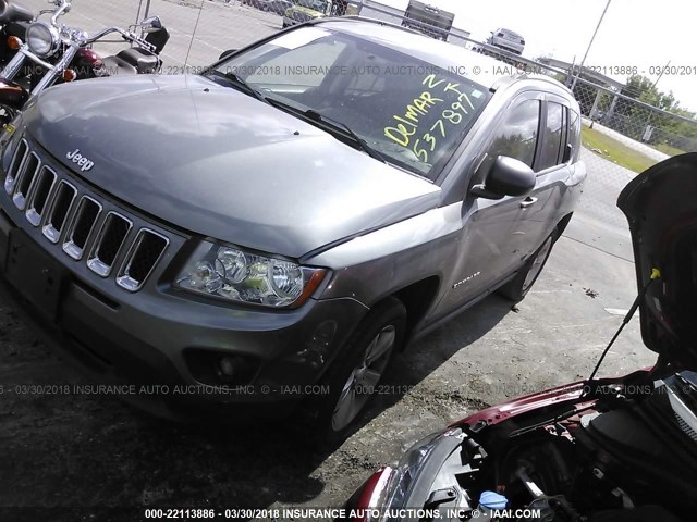 1C4NJDEB3CD537897 - 2012 JEEP COMPASS LATITUDE 银色 照片 2