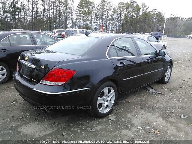 JH4KB16516C006648 - 2006 ACURA RL BLACK photo 4