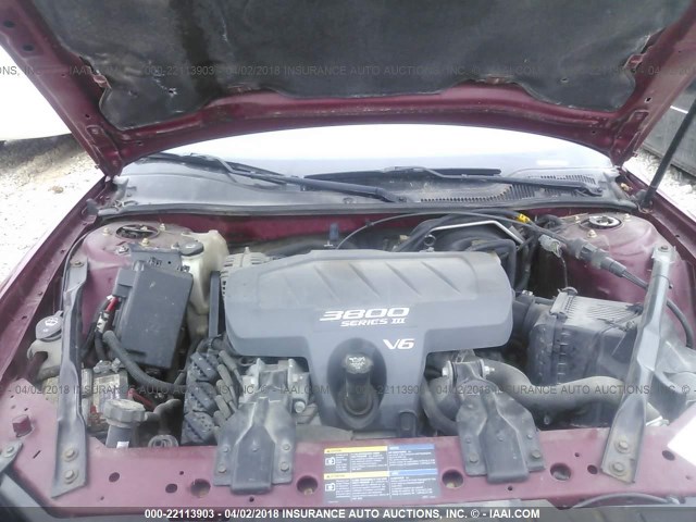 2G2WP522151205795 - 2005 PONTIAC GRAND PRIX Tünd qırmızı foto 10