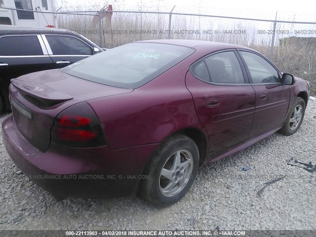 2G2WP522151205795 - 2005 PONTIAC GRAND PRIX Tünd qırmızı foto 4