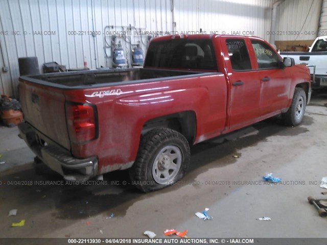 1GCVKPEC2EZ100485 - 2014 CHEVROLET SILVERADO K1500 RED photo 4