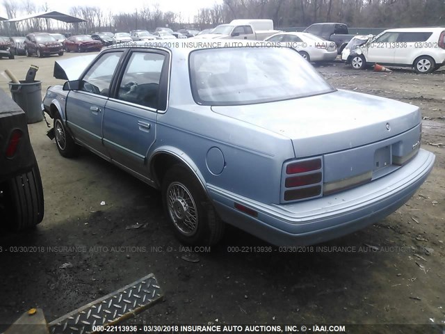 1G3AG55N0P6330827 - 1993 OLDSMOBILE CUTLASS CIERA S Light Blue photo 3