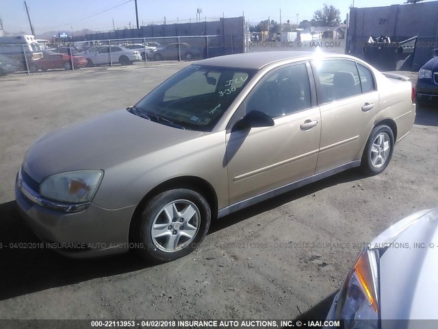 1G1ZT54815F206632 - 2005 CHEVROLET MALIBU LS GOLD photo 2