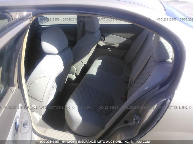 1G1ZT54815F206632 - 2005 CHEVROLET MALIBU LS GOLD photo 8