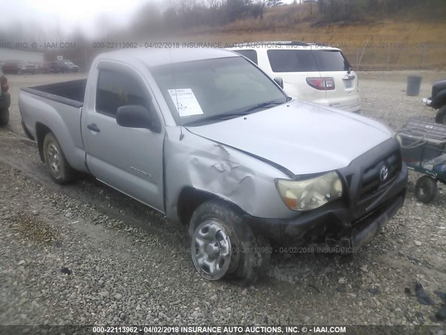 5TENX22N46Z277961 - 2006 TOYOTA TACOMA SILVER photo 1