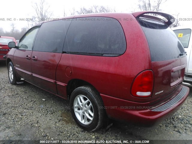 1B4GP44GXYB746185 - 2000 DODGE GRAND CARAVAN SE/SPORT RED photo 3