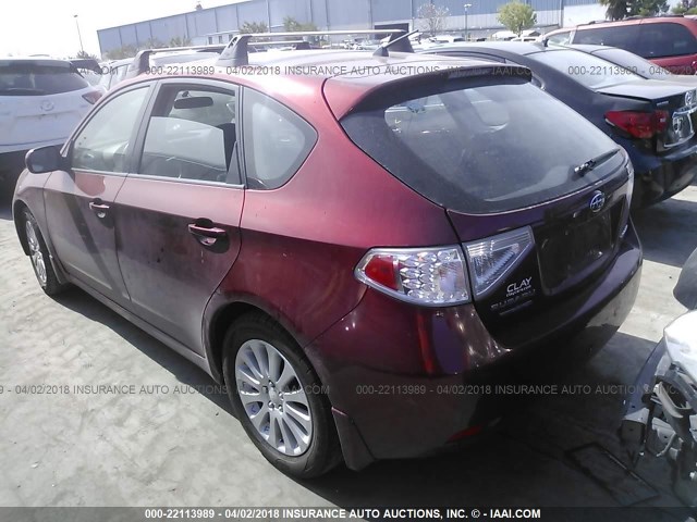 JF1GH6B63BG800674 - 2011 SUBARU IMPREZA 2.5I PREMIUM MAROON photo 3