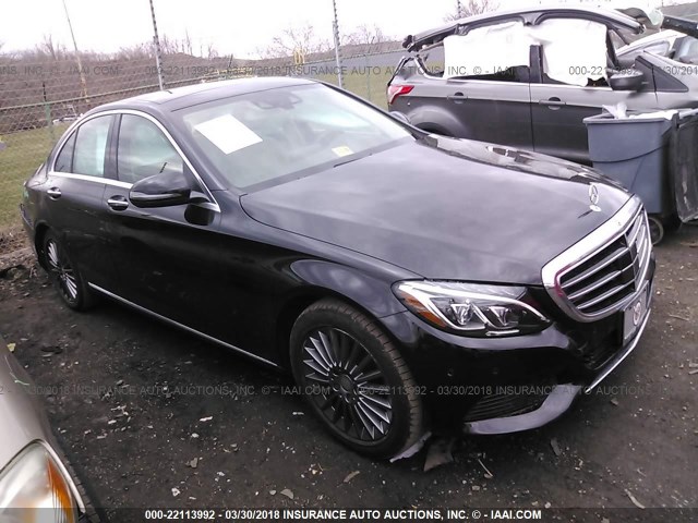 55SWF4KB8GU105488 - 2016 MERCEDES-BENZ C 300 4MATIC BLACK photo 1