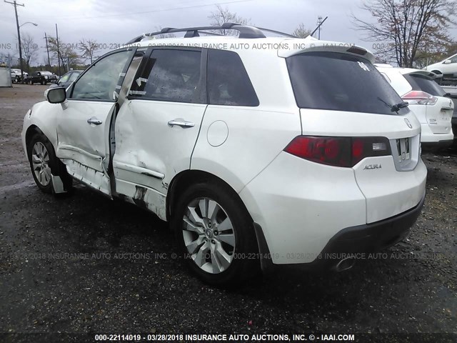 5J8TB2H27BA006224 - 2011 ACURA RDX WHITE photo 3