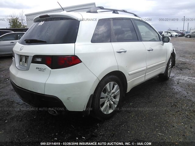 5J8TB2H27BA006224 - 2011 ACURA RDX WHITE photo 4