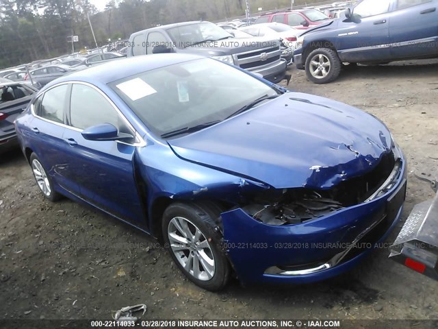 1C3CCCABXFN701117 - 2015 CHRYSLER 200 LIMITED BLUE photo 1